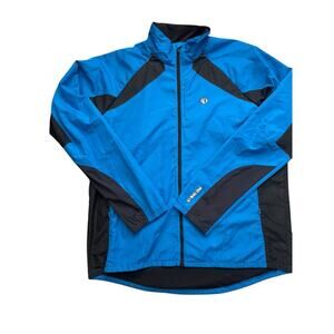 Pearl Izumi Convertible Jacket Mens XXL Blue Vest Full Zip Off Sleeves Cycling